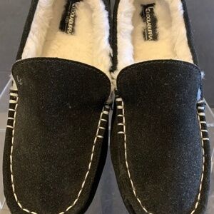 Koolaburra by Ugg LEZLY Women's 9 Black Suede Slippers. NEW